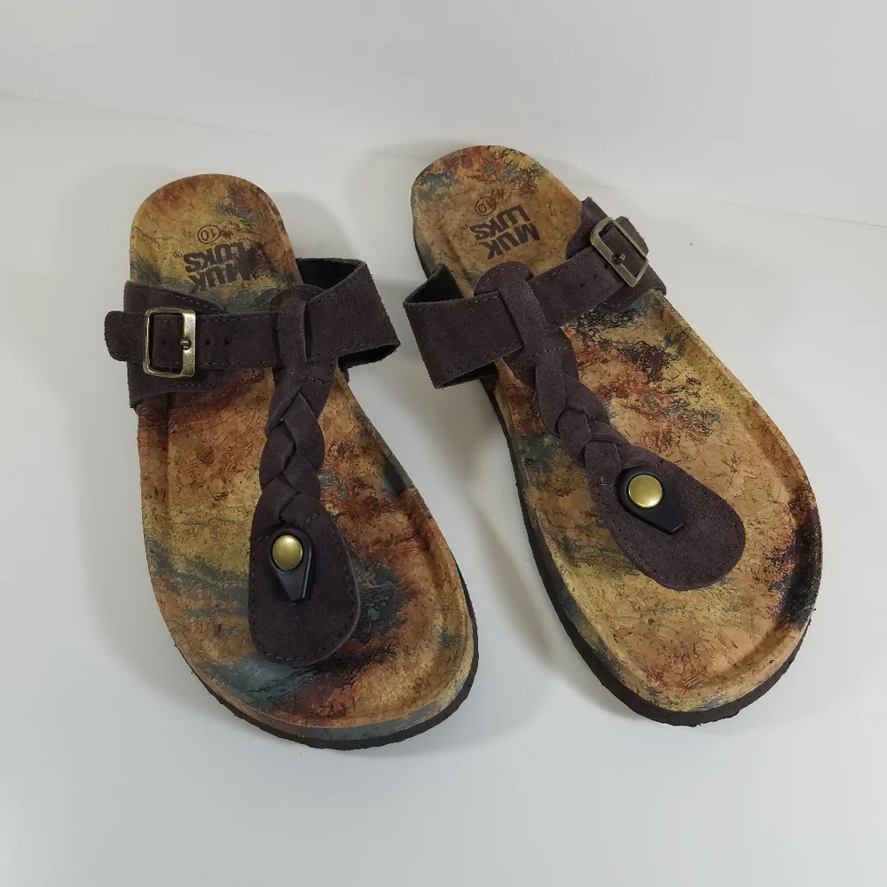 MUK LUKS Braided Sandal‎ Size 10